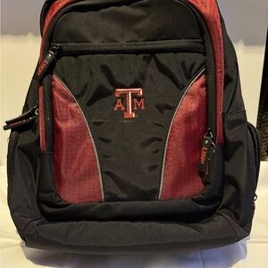 COPY - Texas A&M  LOGO Collegiate BLACK & BURGUNDY Laptop Backpack Bag